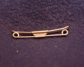 Swank Collar Clip/ Bar - Straight Front - Ribbed