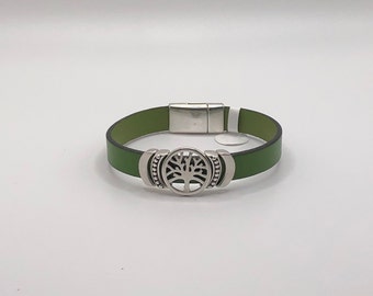 Tree of Life Leather Bracelet with Magnetic Clasp Tree of Life Jewelry Faith Jewelry Gifts for Her Girlfriend Gifts Sister Gifts Unique Gift