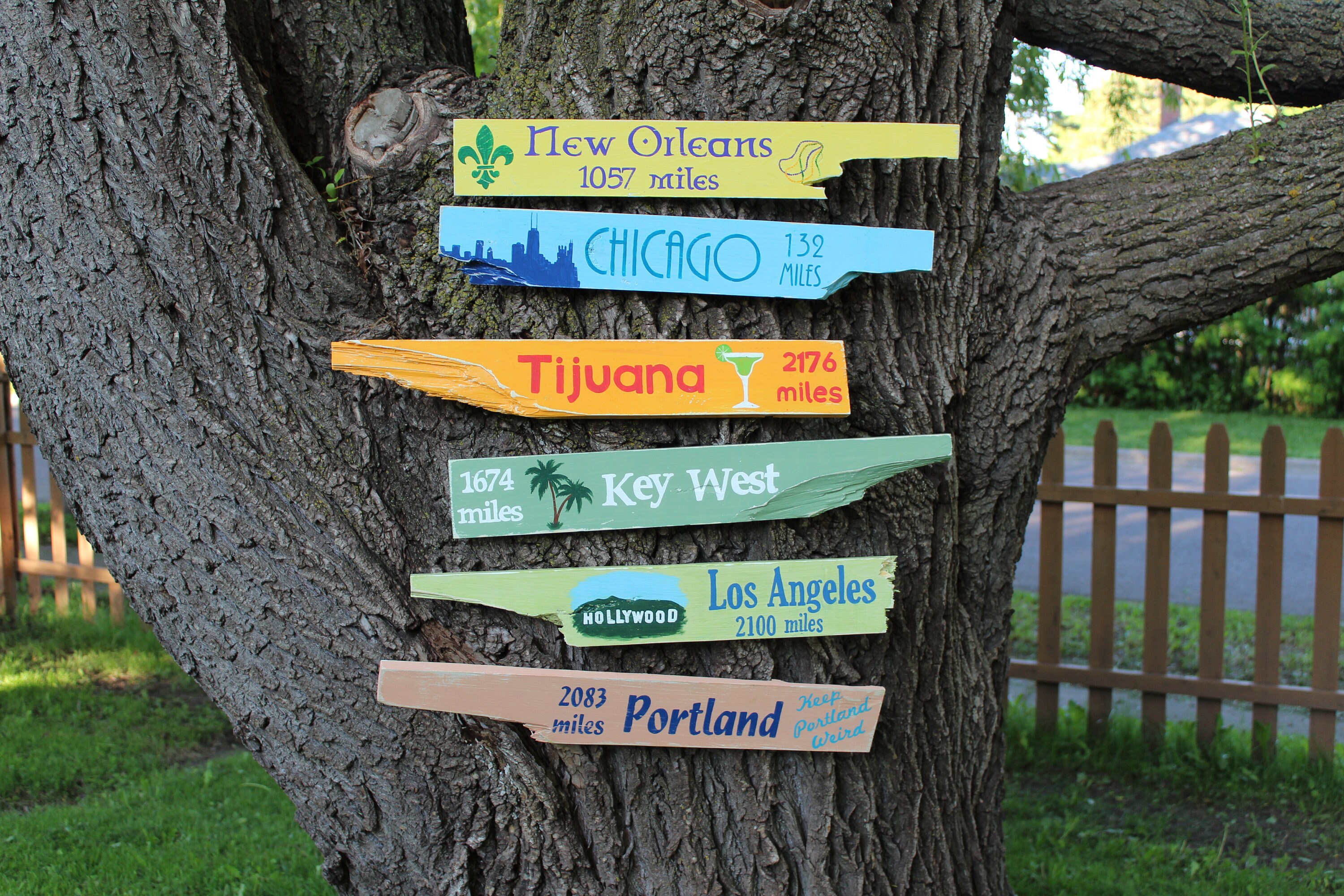 Hand Painted Personalized Distressed Wooden Directional Signs - Create ...