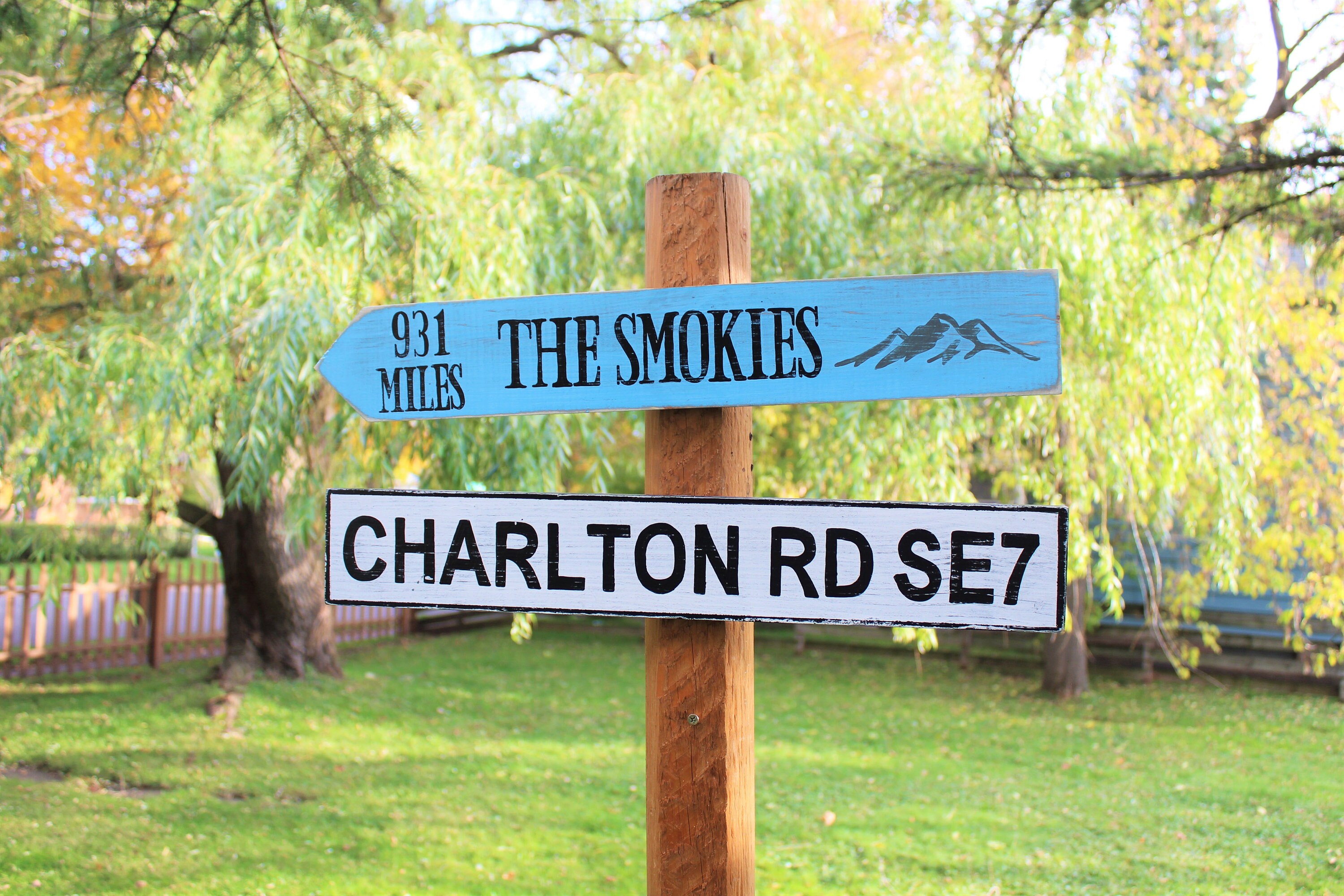 Personalized Hand Painted Distressed Wooden Directional Sign - You ...
