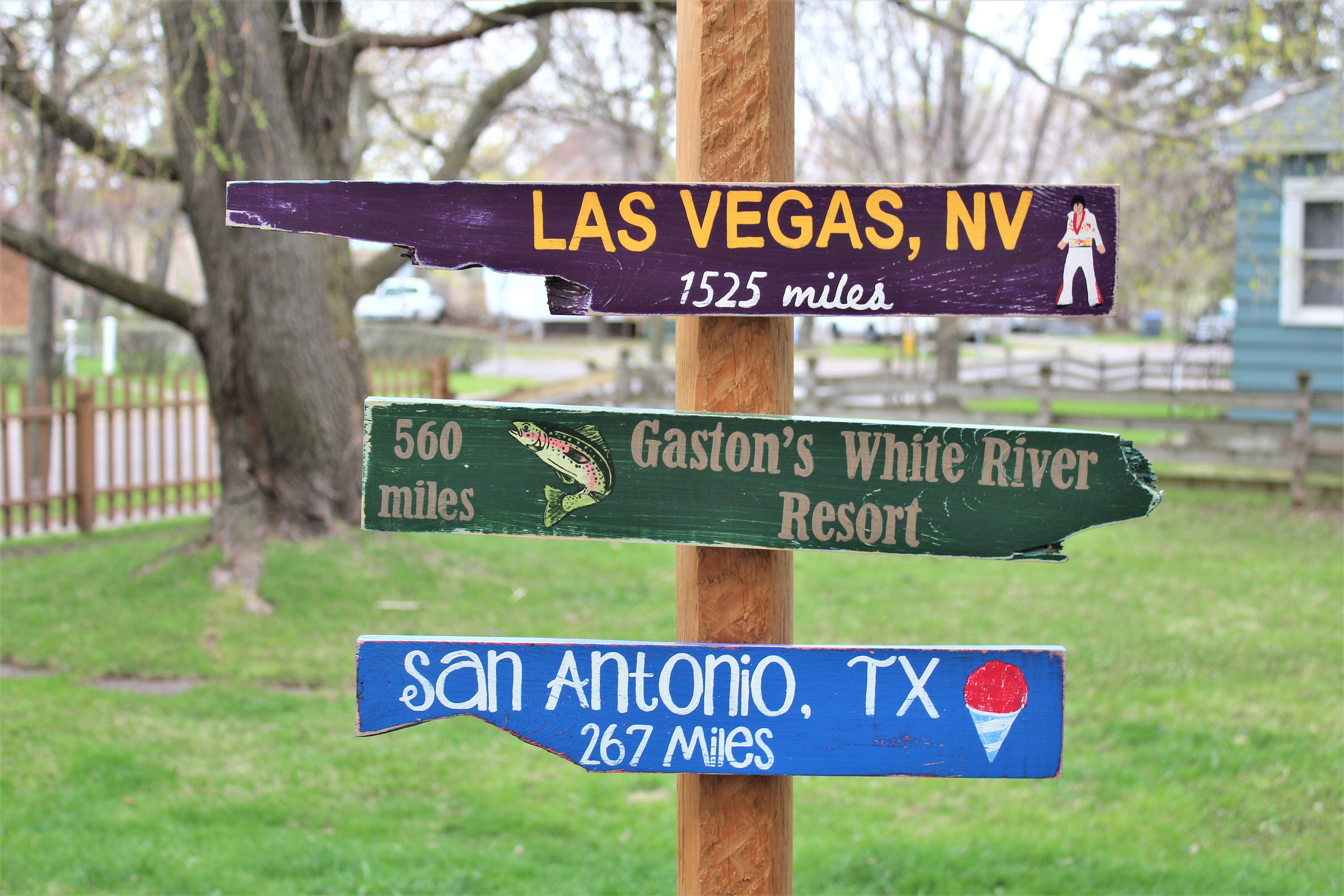 Long Distance Writing Sign Wooden Signs With City and Distance, Personalized Hand Painted ...