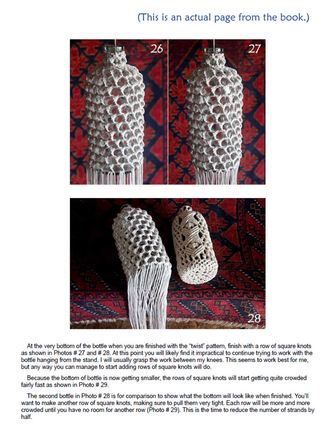Step by Step How to Cover Bottles With Fine Macramé/sailor's Knots