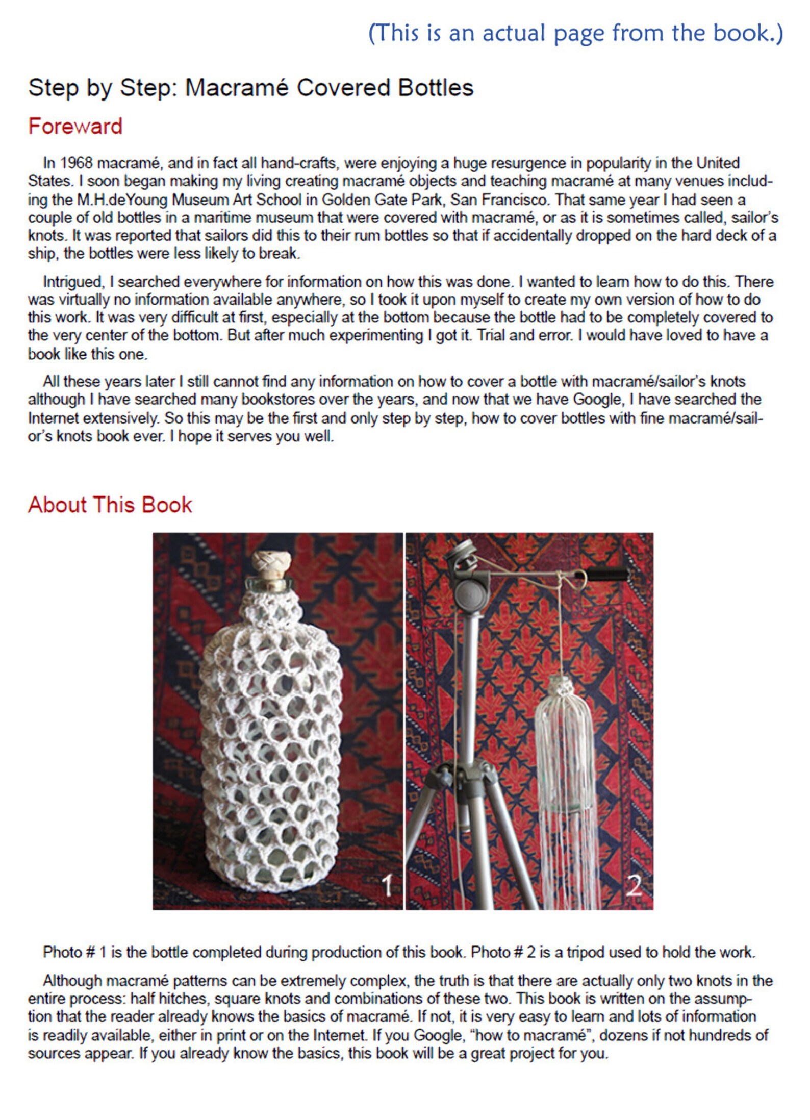 Step by Step How to Cover Bottles With Fine Macramé/sailor's Knots