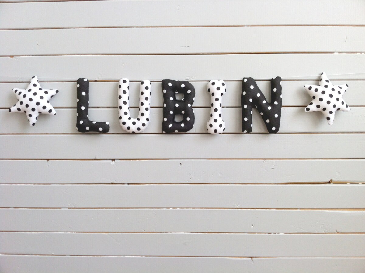 Lettres en Tissu, Lubin, Guirlandes de Lettres, Guirlandes, Prénom Bannière Garçon Nom, Fille Nom, N