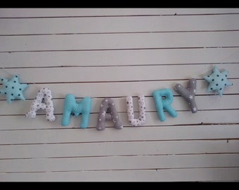 Lettre Tissu Enfant Etsy