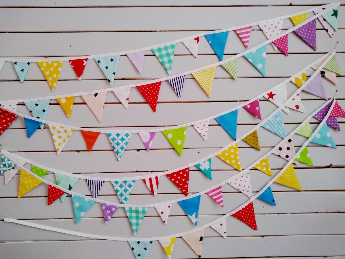 Pennant Necklace, Party, Children's Birthday, Garden Party.nursery, Baptism, Birthday, Wimpel, Room 