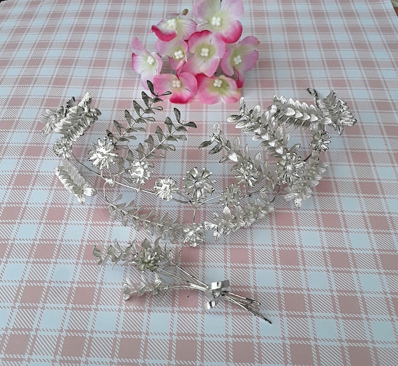 Genuine Silver Vintage Wedding Crown, Myrtle Tiara