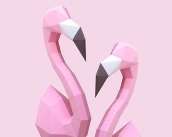 Papercraft Flamingo Kit