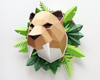 Papercraft Saber Tooth Tiger Kit