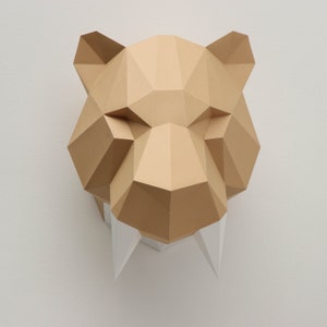 Papercraft Sabre Tooth Tiger Kit - Etsy