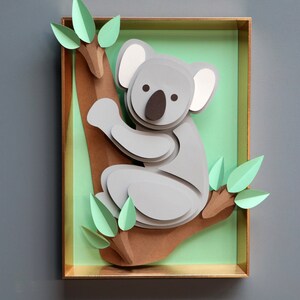 Printable 3D Paper Koala Template to Help Koalas in Need - Etsy