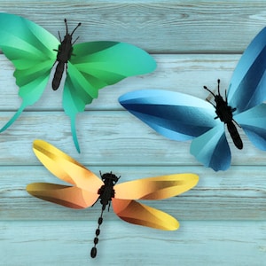 3D Mixed insects puzzle set color