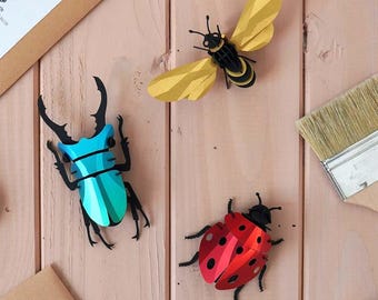 Most Popular Paper 3D insects (3-pack)
