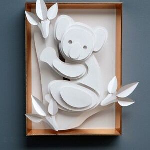 Printable 3D Paper Koala Template to Help Koalas in Need - Etsy