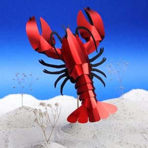 Puzzle 3D di aragosta di carta