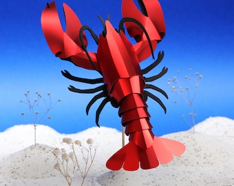 3D Paper Lobster Puzzle