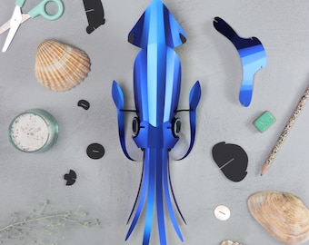 3D Paper Squid Puzzle