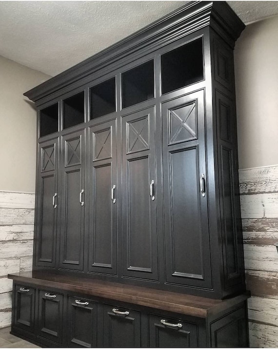 The Carolina Mudroom Lockers Storage Bench Cubbies Halltree Entryway Farmhouse