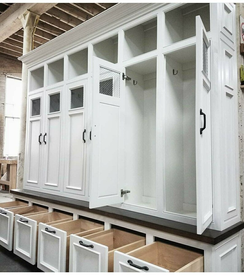 THE Mudroom Lockers Bench Storage Furniture Cubbies Etsy