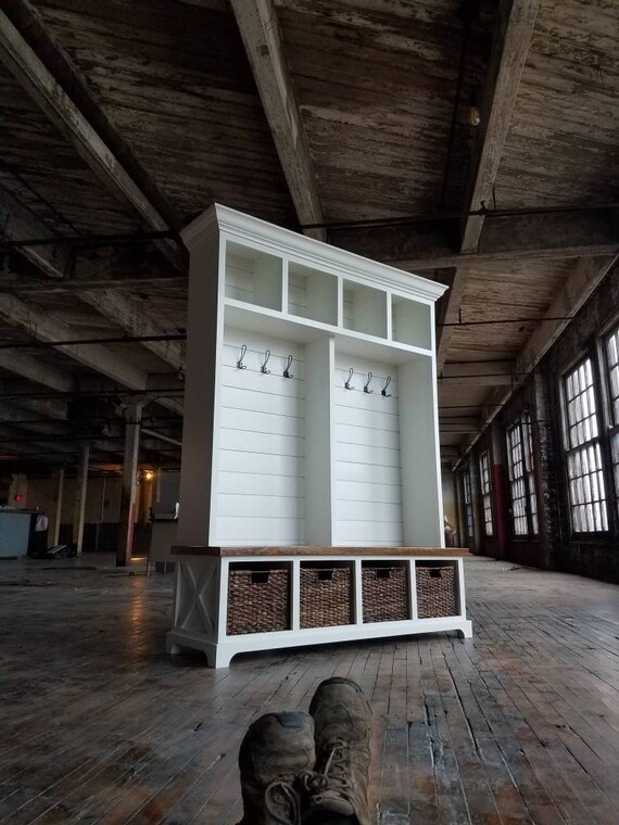 Die Memphis Mudroom Schliessfacher Bank Bauernhaus Mobel Cubbies Coat Rack Lagerhalle Baum Zuruckgefordert Rustikale Bauernhaus