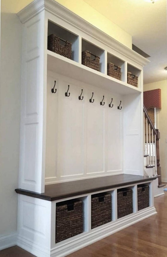 Die Dublin Mudroom Lockers Bank Lagerung Mobel Cubbies Mantel Etsy