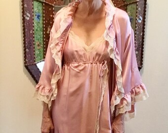 Vintage Givenchy Peignoir Set NWT SZ S to M Lingerie Brides Peignoir Set Robe Gown Long Peignoir Set Retro Etsy