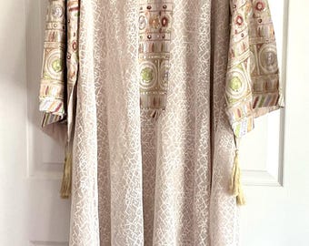 Vintage Embroidered & Sequin Caftan / SZ XXL / NOS / Mumu / Robe / Lingerie / Retro / Boho / Hippie