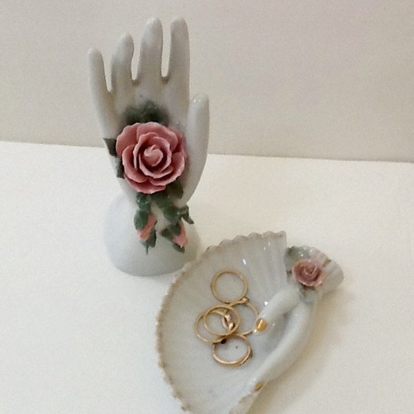 Vintage Porcelain Hands / Home Decor / Jewerly Holders / Collectible / Victorian / Retro / Knicknacks / Mid Century / Kitsch
