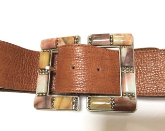 Leatherock Womens Sierra Belt Stone SM 32 Waist