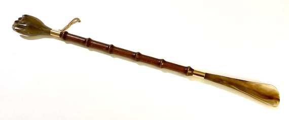 Vintage Italy Back Scratcher Shoe Horn / 21” / Mid Century