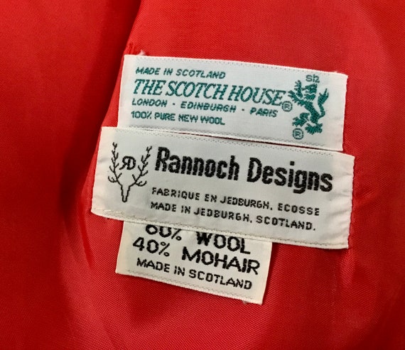 Vintage Scotland  Mohair & Wool Jacket  /  Rannoc… - image 6