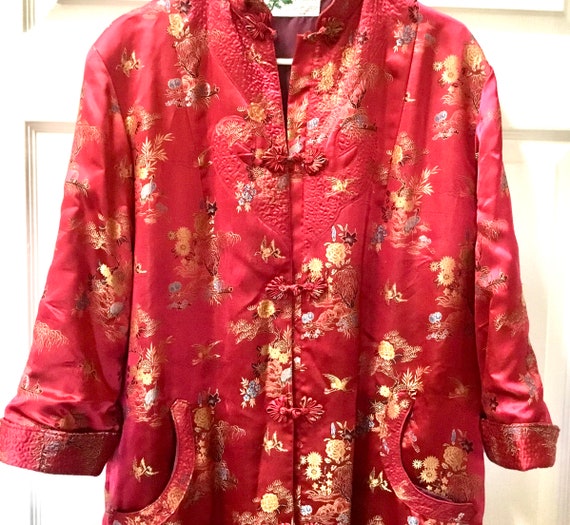 Vintage Lined Long Asian Robe / SZ M / Lingerie /… - image 1