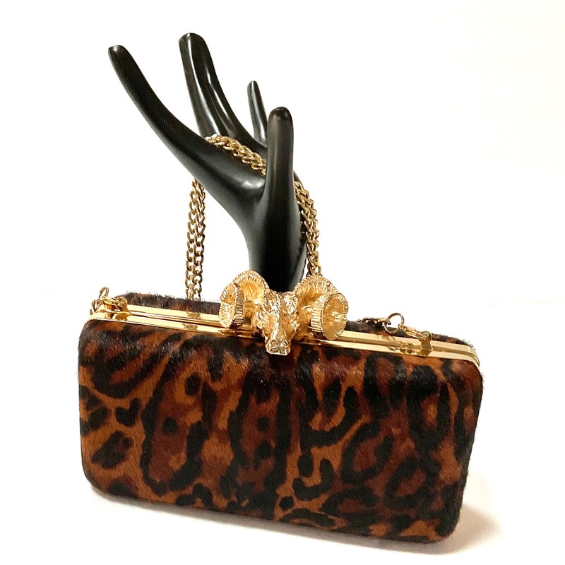 Iconique Diva Leopard Clutch Bag
