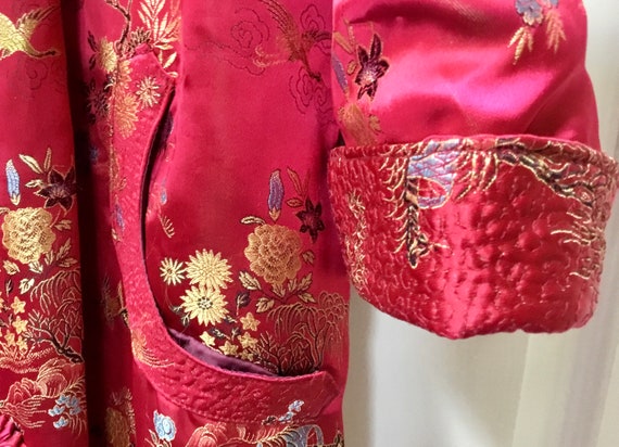 Vintage Lined Long Asian Robe / SZ M / Lingerie /… - image 3