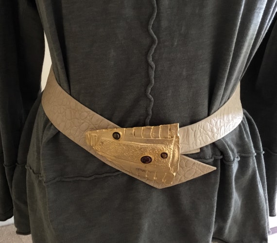 Vintage Nina Gelardi Leather Belt & Bonus Buckle  display picture 1