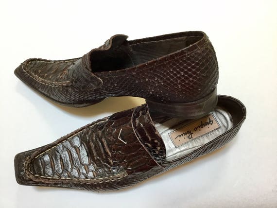 alligator penny loafers