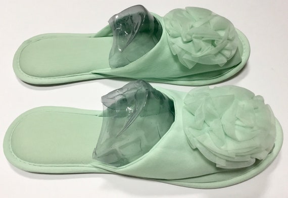 Vintage Madye’s NOS Rosette Slippers / SZ 8 to 9 … - image 2