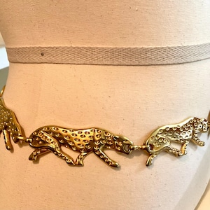Vintage Anne Klein Panther Chainbelt / 38”/ Retro / Boho  display picture 1