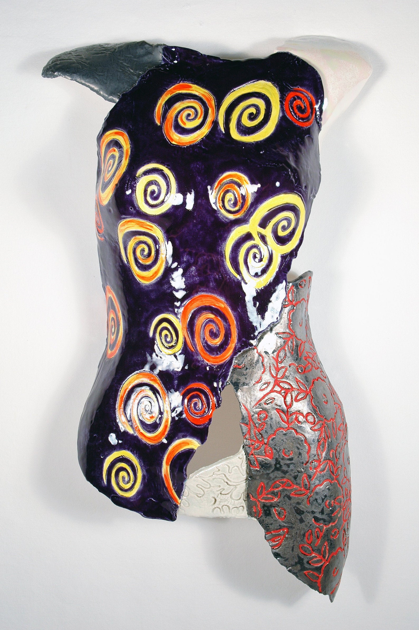 Female Torso Ceramic Torso Clay Sculpture Wall Sculpture Etsy