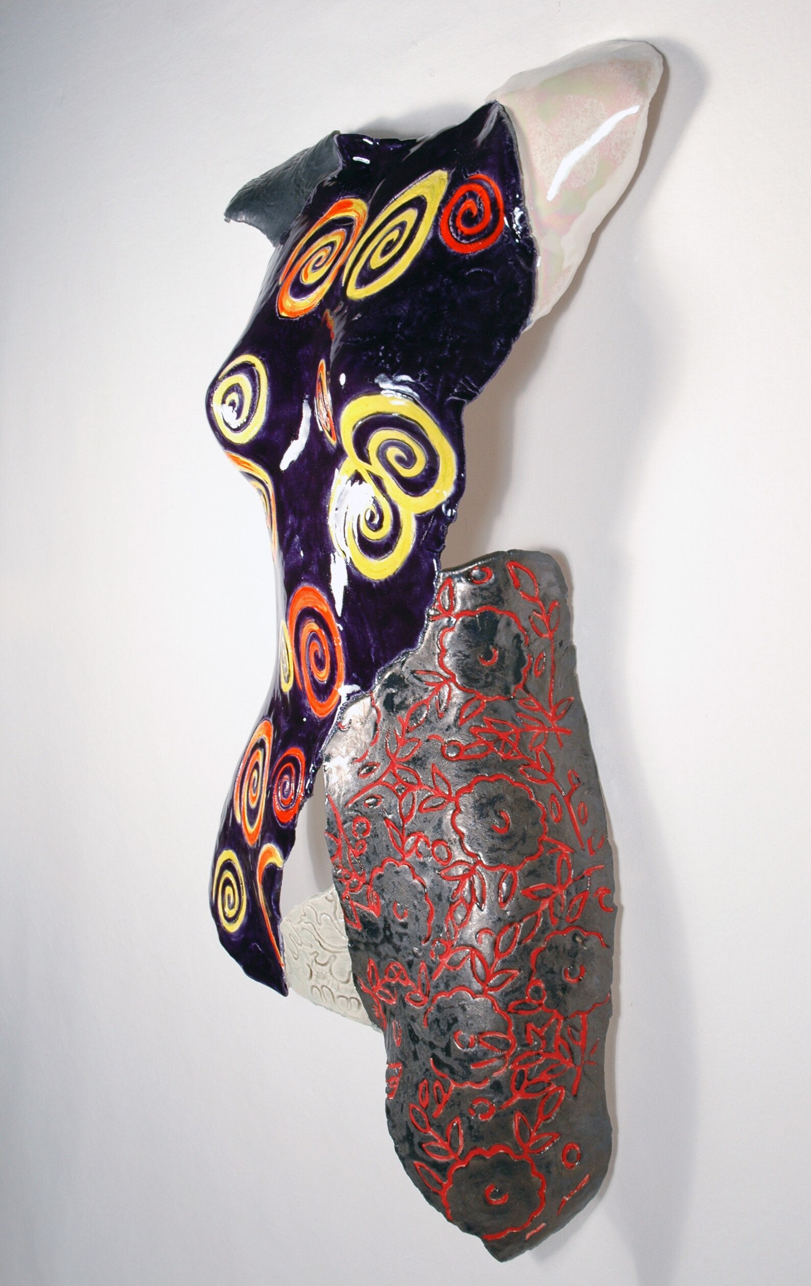 Female Torso Ceramic Torso Clay Sculpture Wall Sculpture Etsy