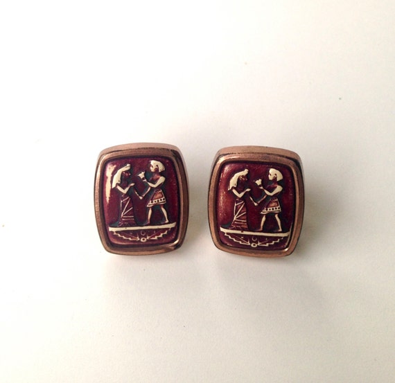 Fabulous Egyptian Cuff Links - image 1