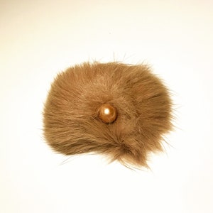 Vintage Fur with Pearl Brooch Pin Japan