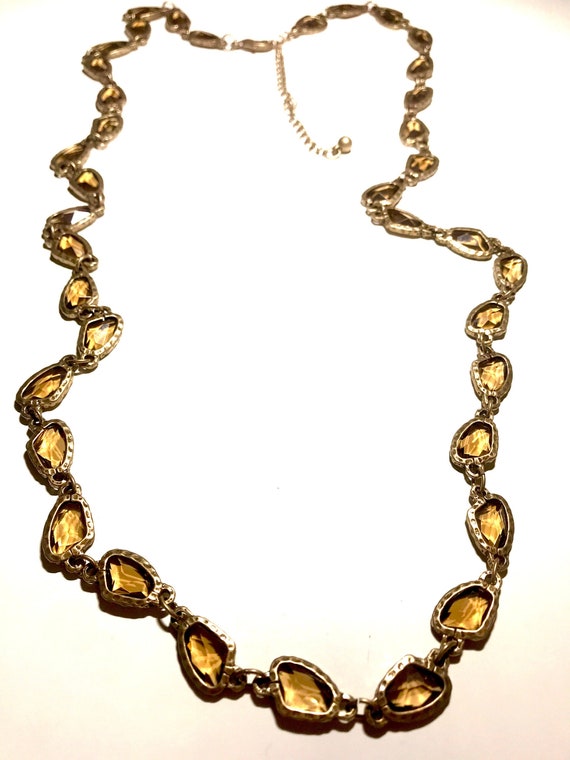 Smoky Topaz and Matte Gold Long Chico’s New Neckla