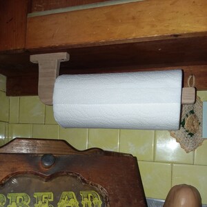 Red Paper Towel Holder Wall Under Cabinet Wood 