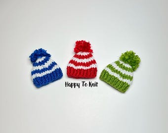 Hand-knitted hat for Christmas Elf and amuse plush