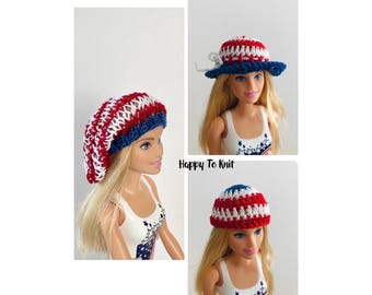 Patriotic hat for fashion dolls - 4th of July hats