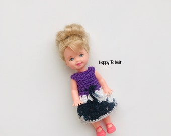Miniature clothes - Miniature dress for 5" doll like Kelly