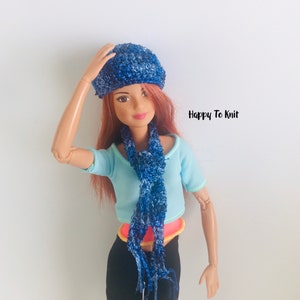 Luxurious hat and scarf for fashion dolls