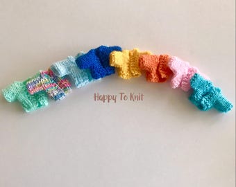 Miniature clothes - Miniature sweater to fit a small 4" - 5" doll  - Several colors.