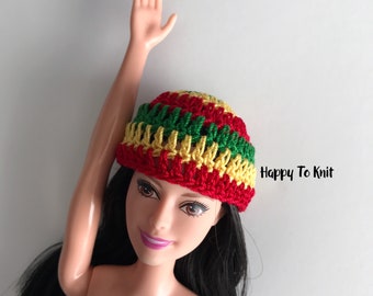 Rasta beanie for fashion dolls